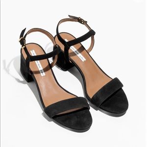 & Other Stories strappy heeled sandals size 8